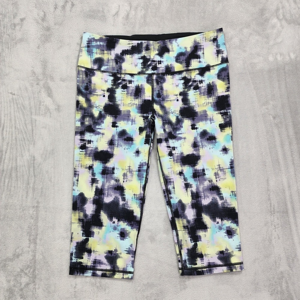 Victoria's Secret Leggings Womens L Multicolor Knockout Capri VSX Sport Yoga Gym